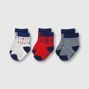 Medias de bebé niño 3 pack azul / blue