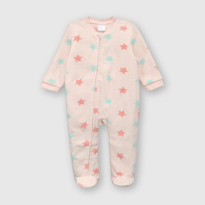 Pijama de bebé niña de polar fleece pink / rosado