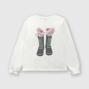 Polo de niña blanco