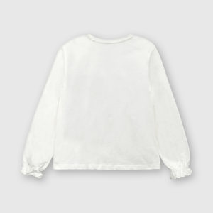 Polo de niña blanco