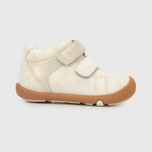 Botin para niña de niña estampado flores blanco