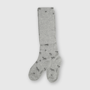 Ballerina panty de niña unitaria Gris melange