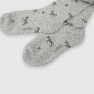 Ballerina panty de niña unitaria Gris melange