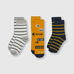 Medias de niño 3 pack Gris melange