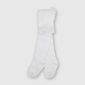 Panty ballerina de bebé niña unitaria blanco / white