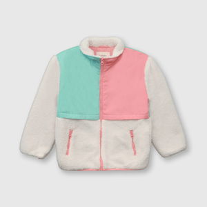 Chaqueta de niña chiporro off white