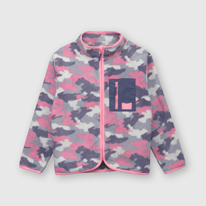 Polerón de niña de polar fleece gray / gris