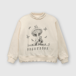 Polerón de niña hongos beige