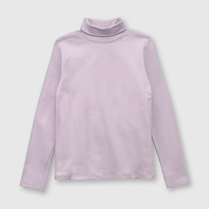 Polo de niña acanalada violeta