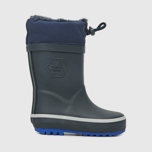 Bota para niño de niño, cordon, lluvia azul