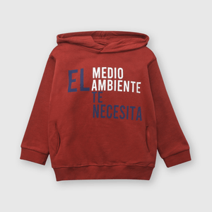 Polerón de niño rojo