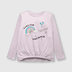 Polo de niña arcoiris lila