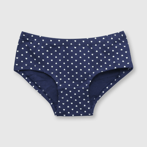 Calzón de niña de algodón elsaticado 3 pack azul / blue