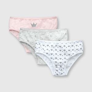 Calzón de niña de algodón elsaticado 3 pack pink / rosado