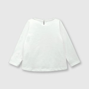 Polo de bebé niña helado off white