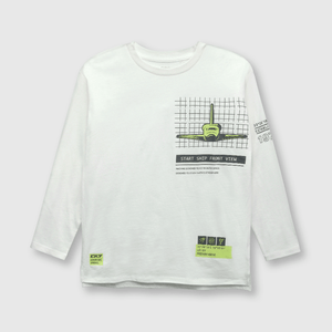 Polo de niño espacial off white