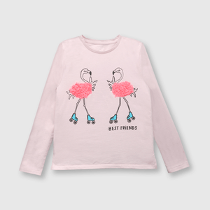 Polo de niña famencos rose