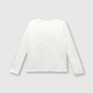 Polo de niña tigre off white