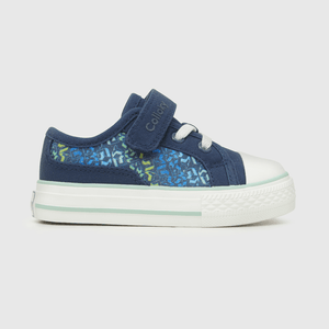 Zapatilla de niño urbana estampada azul / blue