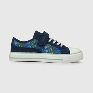 Zapatilla de niño urbana estampada azul / blue