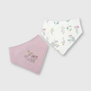 Babero de bebe niña 2 pack de bebé niña 2 pack mora / purple