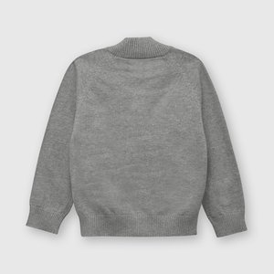 Chompa de bebé niño clasico de bebe niño clasico Gris melange