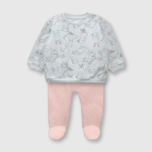 Clemente de bebé niña conejos Gris melange