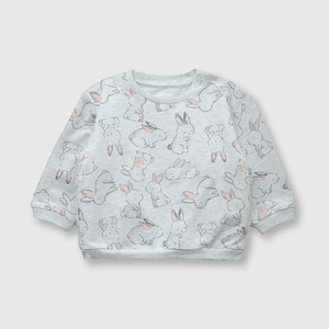 Clemente de bebé niña conejos Gris melange