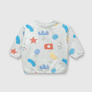 Conjunto de bebé niño manchas Gris melange
