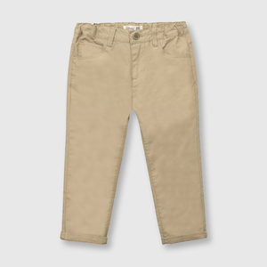 Pantalón de bebé niño gabardina beige