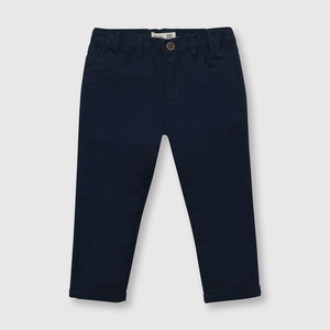 Pantalón de bebé niño gabardina navy