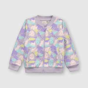 Polerón de bebé niña bomber lila
