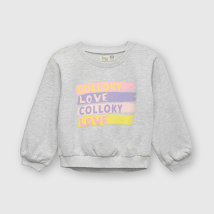 Polerón de bebé niña Colloky de bebe niña Colloky perla melange