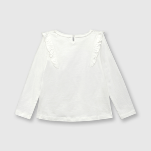 Polo de bebé niña flores de bebe niña flores off white