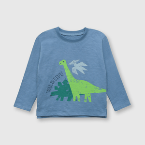 Polo de bebé niño dinosaurios blue denim
