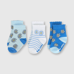 Medias de bebé niña 3 pack celeste