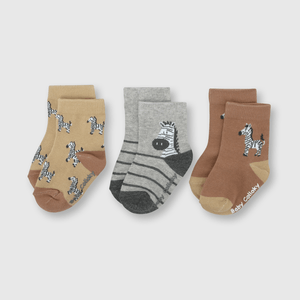 Medias de bebé niño 3 pack cafe / brown