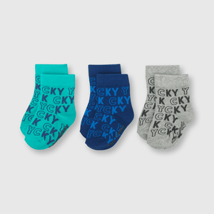 Medias de bebé niño 3 pack Gris melange
