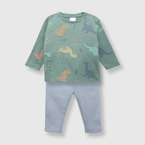 Conjunto de bebé niño dino jade