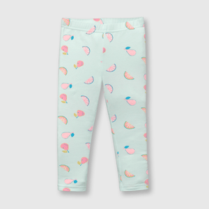 Leggings de bebé niña estampada de bebe niña estampada menta