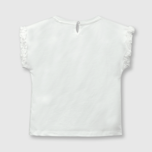 Polo de bebe niña tropical off white