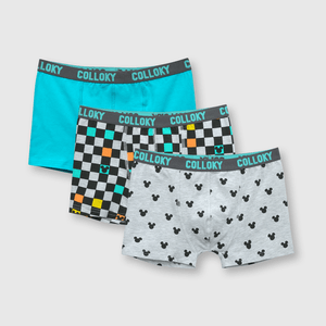Boxer de niño 3 pack Mickey menta
