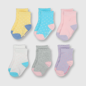 Medias de bebe niña 6 pack de bebé niña 6 pack pink / rosado