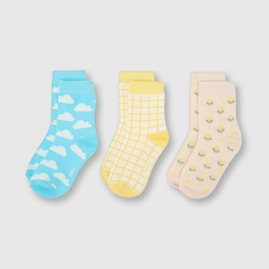 Medias de niña 3 pack celeste