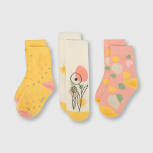 Medias de niña 3 pack dark rose