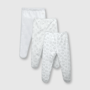 Panty ballerina de bebé unisex 3 pack bambi blanco / white