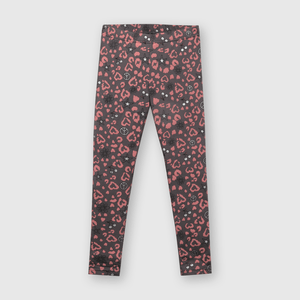 Leggings de niña estampada marengo