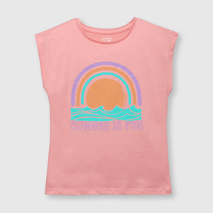 Polo de niña arcoiris dark rose
