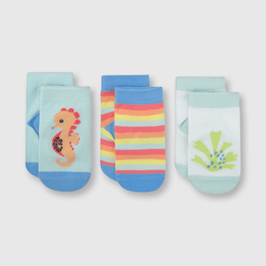 Medias de bebé niña 3 pack celeste