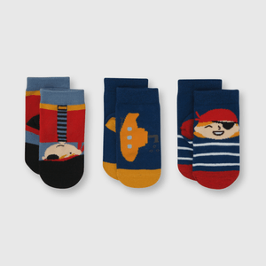 Medias de bebé niño 3 pack azul / blue